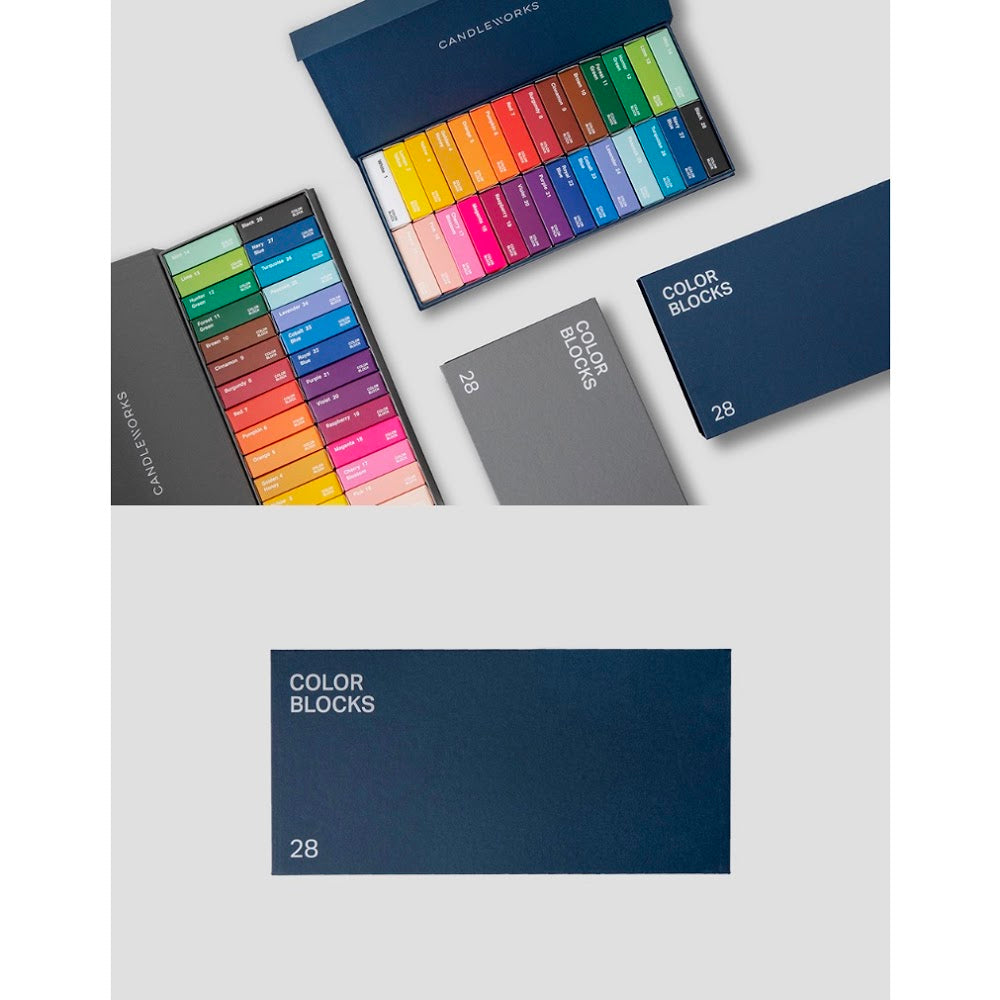 CW - 28 Color Block Set (Blue/Grey case) 固體顏料色塊28色