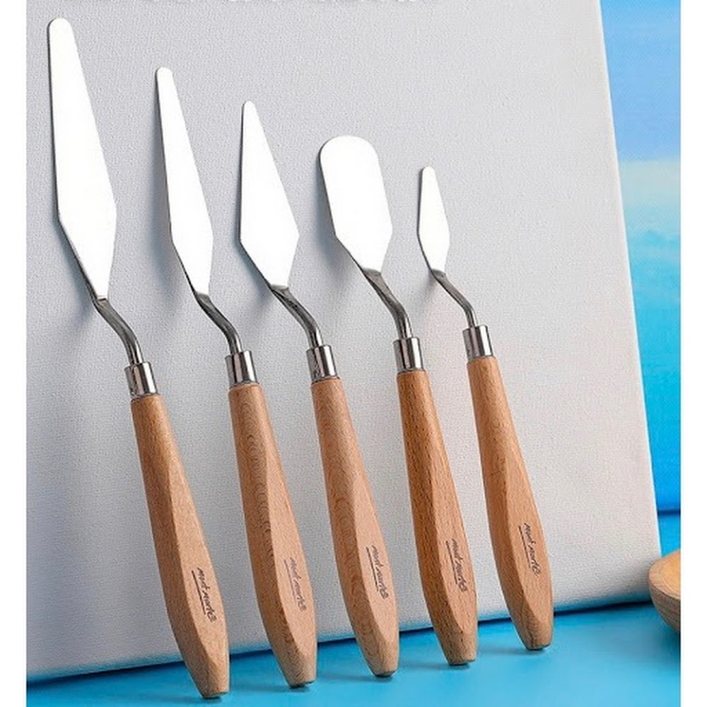 Studio Palette Knife Set 5pce - Stainless 工作室調色刮刀/刮刀花