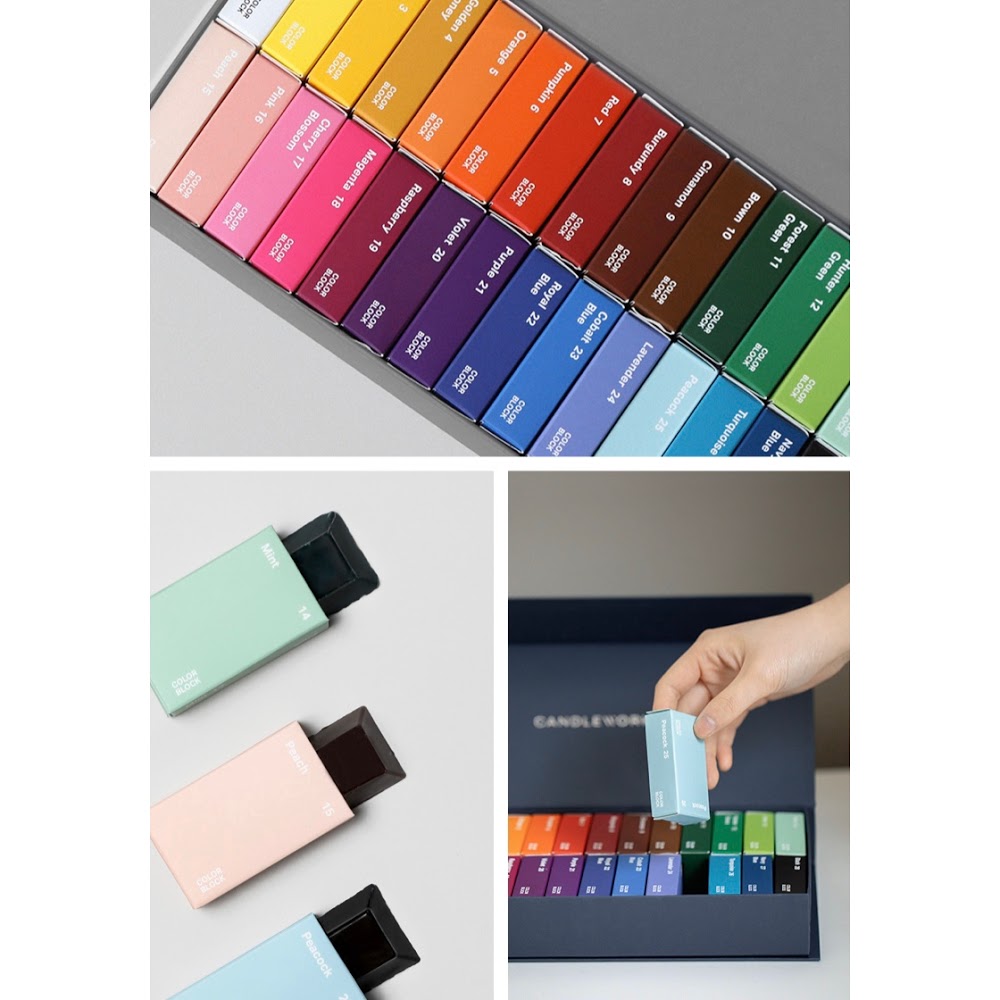 CW - 28 Color Block Set (Blue/Grey case) 固體顏料色塊28色